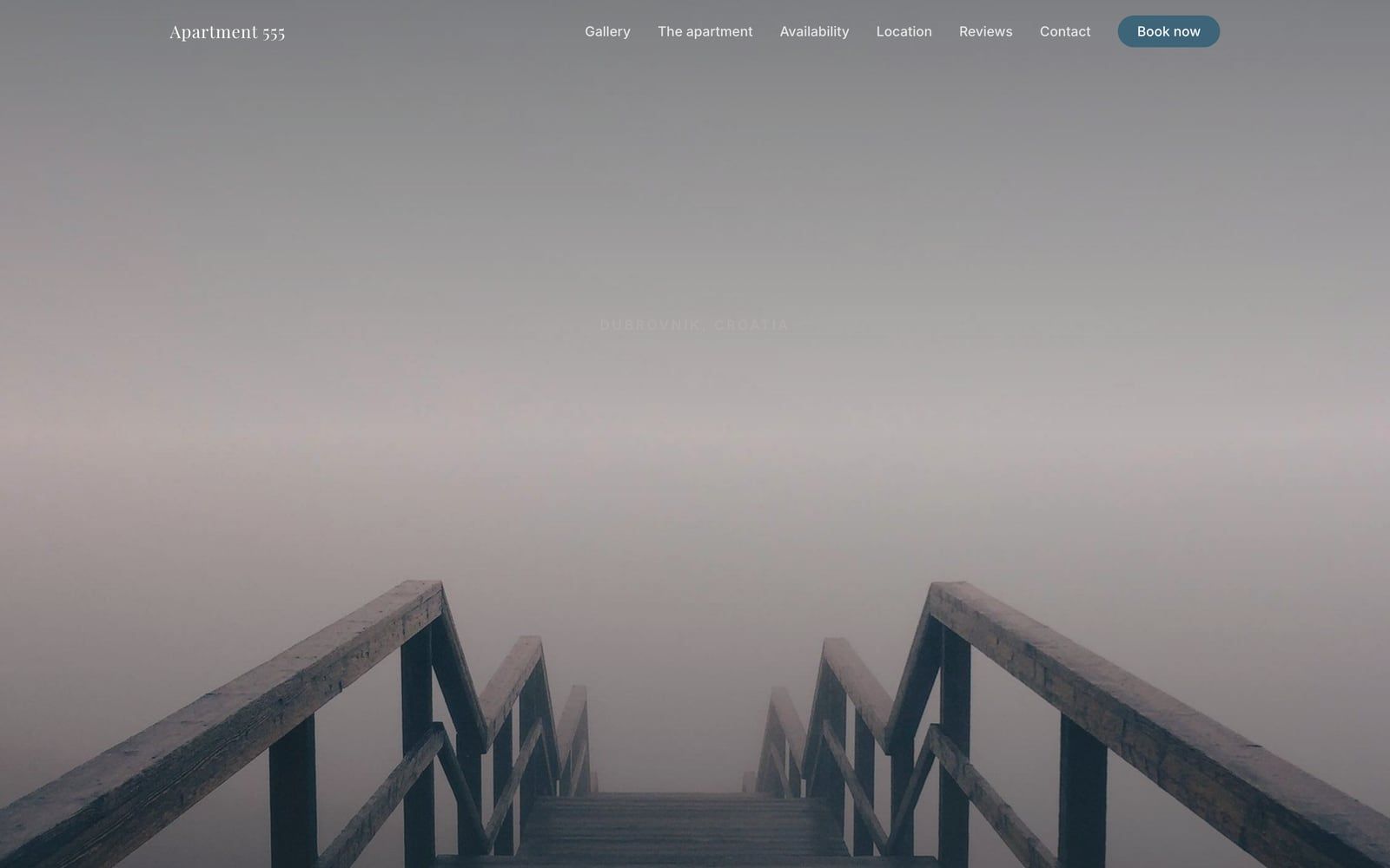 Screenshot of the Apartment 555 landing page